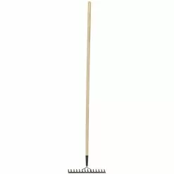 Garant Project Source Rake Niveler Steel and Wood 14 Tines 59-in