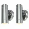 Uberhaus 2-Light Outdoor Wall Sconce - Stainless Steel - 2-Pack 2 Uberhaus 2-Light Outdoor Wall Sconce - Stainless Steel - 2-Pack -Project Source Shop 03005017 L