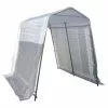 Project Source Snow Shelter - 5-ft W x 8-ft L - White Cover - Galvanized Steel Frame - Snow Skirt Included -Project Source Shop 05535027 L