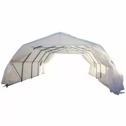 Project Source Canopy Car Shelter - Steel Frame - Waterproof - Polyethylene Fabric Cover