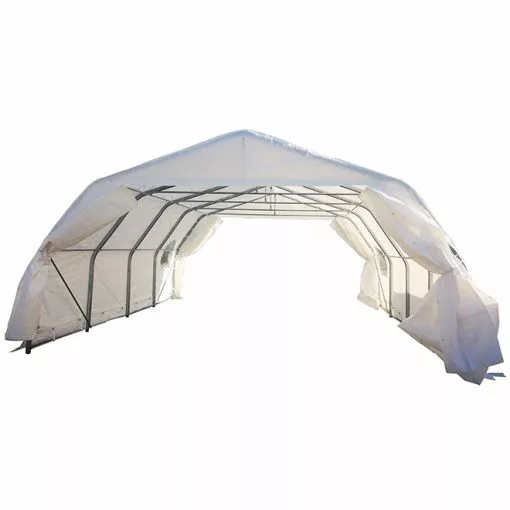 Project Source Canopy Car Shelter - Steel Frame - Waterproof - Polyethylene Fabric Cover -Project Source Shop 05535040 L