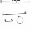 3-Light Vanity Light and Bathroom Accessories Set - Chrome -Project Source Shop 08385033c L