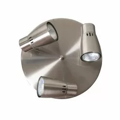 Whisper 3-Light Tracklight - Round - 10" - Brushed Nickel