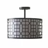 Project Source Semi-Flush Mount Ceiling Light - 2 Lights - 15-in x 13-in - Metal/Fabric - Black and White 1 Project Source Semi-Flush Mount Ceiling Light - 2 Lights - 15-in x 13-in - Metal/Fabric - Black and White -Project Source Shop 08385087 L