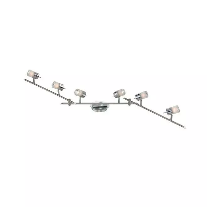 Project Source 6-Light Track Light - Metal and Frosted Glass - Satin Nickel 3 Project Source 6-Light Track Light - Metal and Frosted Glass - Satin Nickel