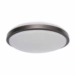 Project Source Round Flush Mount Ceiling Fixtures - LED - 12-in - Metal/Acrylic - Oil Rubbed Bronze - Pack of 2
