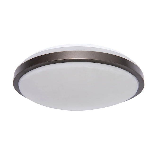Project Source Round Flush Mount Ceiling Fixtures - LED - 12-in - Metal/Acrylic - Oil Rubbed Bronze - Pack of 2 3 Project Source Round Flush Mount Ceiling Fixtures - LED - 12-in - Metal/Acrylic - Oil Rubbed Bronze - Pack of 2