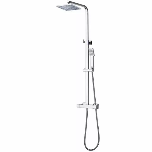 Shower Column - Adjustable Height - Square Head - Chrome -Project Source Shop 14925024 L