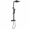 Shower Column - Adjustable Height - Square Head - Black 2 Shower Column - Adjustable Height - Square Head - Black -Project Source Shop 14925025 L