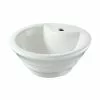Sink Vessel - Round - 18.11" x 18.11" x 7.6" - White 1 Sink Vessel - Round - 18.11" x 18.11" x 7.6" - White -Project Source Shop 16905014 L