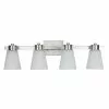 Project Source Vanity Light - 4 Lights - 60 W - Brushed Nickel -Project Source Shop 30739573 L
