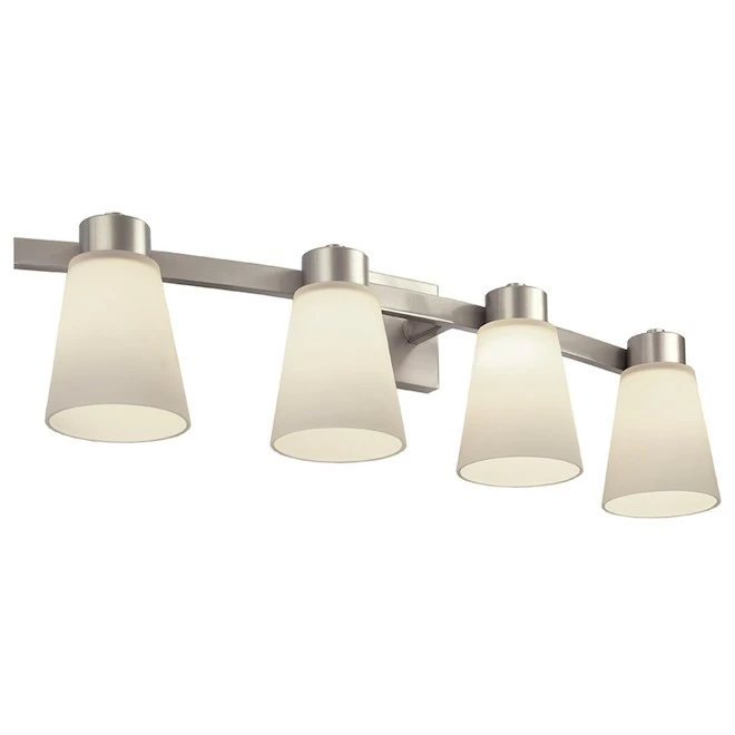 Project Source Vanity Light - 4 Lights - 60 W - Brushed Nickel 4 Project Source Vanity Light - 4 Lights - 60 W - Brushed Nickel - Image 2