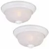 Project Source Round Traditional Ceiling Fixtures - 60-W - 11.3-in - White - Set of 2 -Project Source Shop 43855030 L