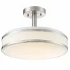 Project Source LED Semi-Flushmount Ceiling Light - 13-in - Metal/Acrylic - Brushed Nickel 2 Project Source LED Semi-Flushmount Ceiling Light - 13-in - Metal/Acrylic - Brushed Nickel -Project Source Shop 43855131 L