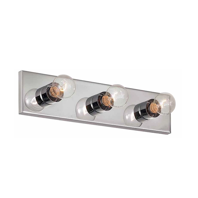 Vanity Light - 3 Lights - 18" - Steel - Chrome 3 Vanity Light - 3 Lights - 18" - Steel - Chrome