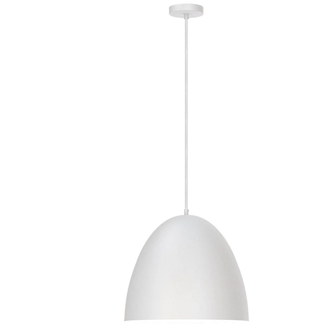 Pendant Light - 1 Light - Dome - 16.75" - White 3 Pendant Light - 1 Light - Dome - 16.75" - White