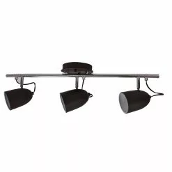 Track Light - 3 Lights - 25" - Steel - Chrome/Matte Black