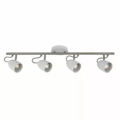 Track Light - 4 Lights - 32" - Steel - Chrome/Matte White