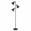 Project Source 3-Light Floor Lamp - Steel - 18-in x 65-in - Black -Project Source Shop 45055033 L