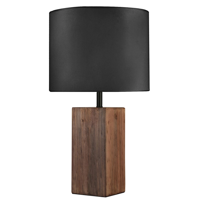 Project Source Table Lamp with Fabric and Wood - 24-in x 15-in - Black and Brown 3 Project Source Table Lamp with Fabric and Wood - 24-in x 15-in - Black and Brown