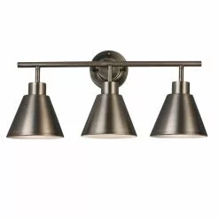 Project Source 3-Light Bathroom Wall Sconce - 22-in - Metal - Iron