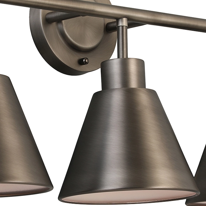 Project Source 3-Light Bathroom Wall Sconce - 22-in - Metal - Iron 4 Project Source 3-Light Bathroom Wall Sconce - 22-in - Metal - Iron - Image 2