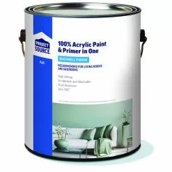 Project Source Plus 2-in-1 Acrylic Paint and Primer - Medium Base - Eggshell finish - 3.78-L