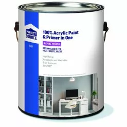Project Source Plus 2-in-1 Acrylic Paint and Primer - Medium Base - Pearl Finish - 3.78-L