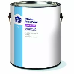 Project Source Basic Interior Latex Paint - White - Pearl Finish - 3.78-L