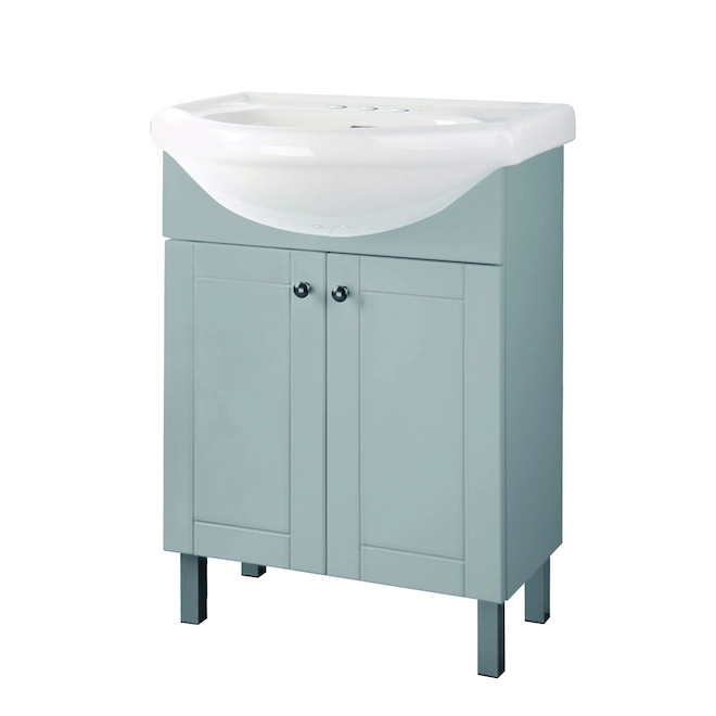 Project Source Bathroom Vanity - 24-in - 2-Door - Grey 3 Project Source Bathroom Vanity - 24-in - 2-Door - Grey