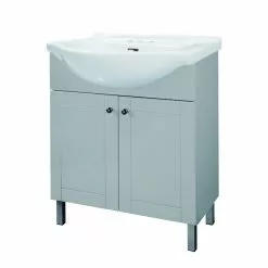 Project Source Grey 30-in Elevated Vanity with Sink - 2 Doors