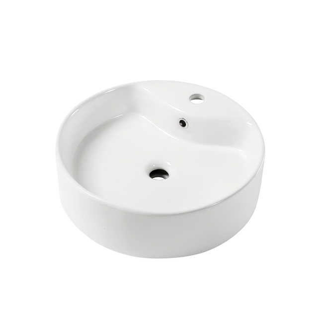 Sink Vessel - Oval - 18.11-in x 18.11-in x 7.6-in - White 3 Sink Vessel - Oval - 18.11-in x 18.11-in x 7.6-in - White