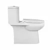 Project Source Lynton 1-Piece Toilet - Elongated - 3-L /4.8-L - White -Project Source Shop 78195094d L
