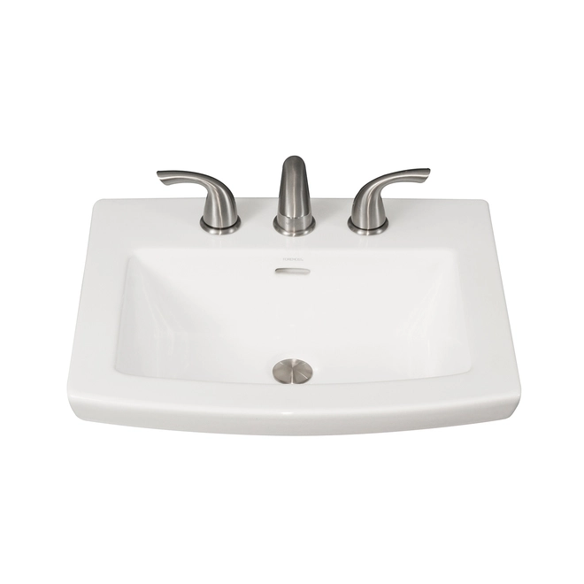 Project Source Cavallie Square Drop-in Sink - Porcelain 4 Project Source Cavallie Square Drop-in Sink - Porcelain - Image 2