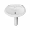 Project Source Pedestal Sink - Porcelain - 31.5-in - White 7 Project Source Pedestal Sink - Porcelain - 31.5-in - White -Project Source Shop 78195097b L