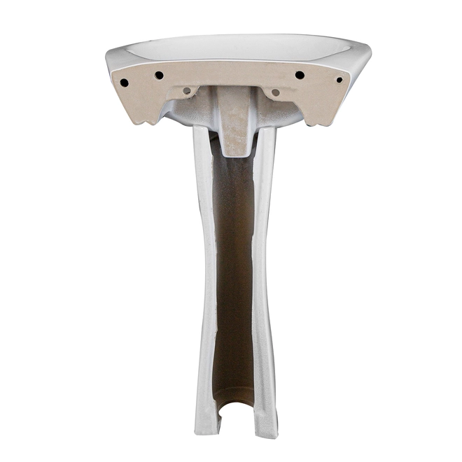 Project Source Pedestal Sink - Porcelain - 31.5-in - White 5 Project Source Pedestal Sink - Porcelain - 31.5-in - White - Image 3