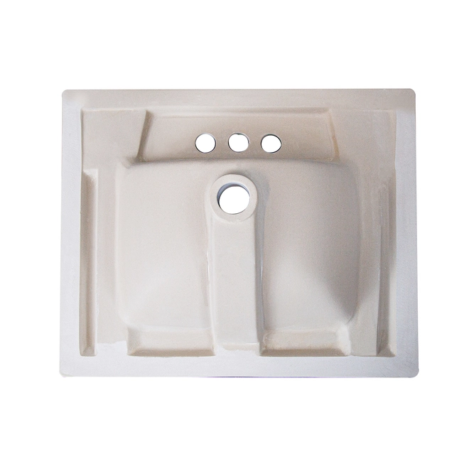 Project Source Castille Square Drop-in Sink - Vitreous China 5 Project Source Castille Square Drop-in Sink - Vitreous China - Image 3