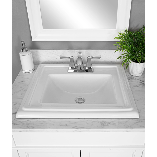 Project Source Castille Square Drop-in Sink - Vitreous China 6 Project Source Castille Square Drop-in Sink - Vitreous China - Image 4