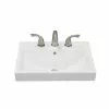 Project Source Lanvin Rectangular Drop-in Sink - Porcelain 2 Project Source Lanvin Rectangular Drop-in Sink - Porcelain -Project Source Shop 78195100 L
