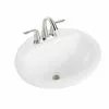 Project Source Velsen Round Drop-in Lavatory - Vitreous China -Project Source Shop 78195102 L
