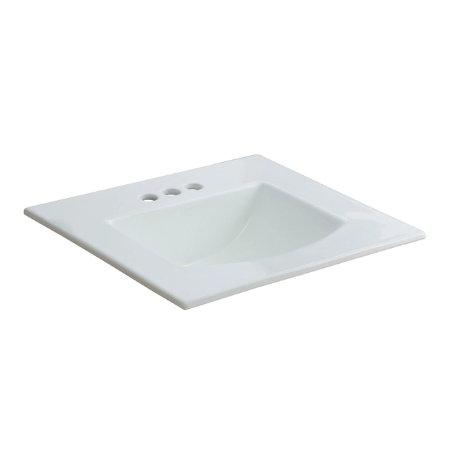 Project Source EZ-FIX Square Drop-in Sink - Porcelain 3 Project Source EZ-FIX Square Drop-in Sink - Porcelain