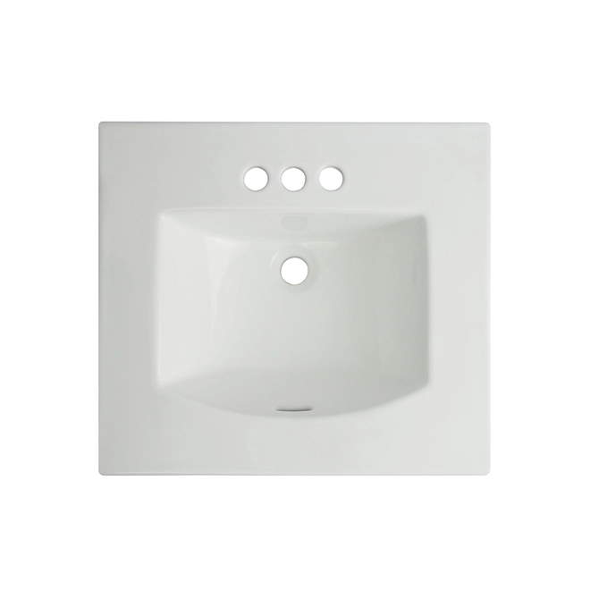 Project Source EZ-FIX Square Drop-in Sink - Porcelain 4 Project Source EZ-FIX Square Drop-in Sink - Porcelain - Image 2