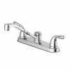 Project Source Kitchen Faucet - 2-Handle - Zinc/Plastic - 8-in - Chrome Finish 1 Project Source Kitchen Faucet - 2-Handle - Zinc/Plastic - 8-in - Chrome Finish -Project Source Shop 80375084 L