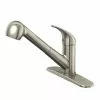 Pull-Out Kitchen Faucet - Single-Lever - Brushed Nickel -Project Source Shop 80375148 L