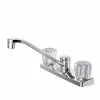Project Source Kitchen Faucet - 2-Handle - Brass/Acrylic - 8-in - Chrome Finish 1 Project Source Kitchen Faucet - 2-Handle - Brass/Acrylic - 8-in - Chrome Finish -Project Source Shop 80375154 L