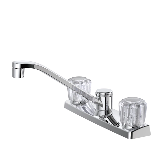 Project Source Kitchen Faucet - 2-Handle - Brass/Acrylic - 8-in - Chrome Finish 3 Project Source Kitchen Faucet - 2-Handle - Brass/Acrylic - 8-in - Chrome Finish