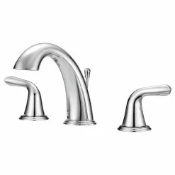 Project Source 2-Handle Bathroom Faucet with Drain - Chrome